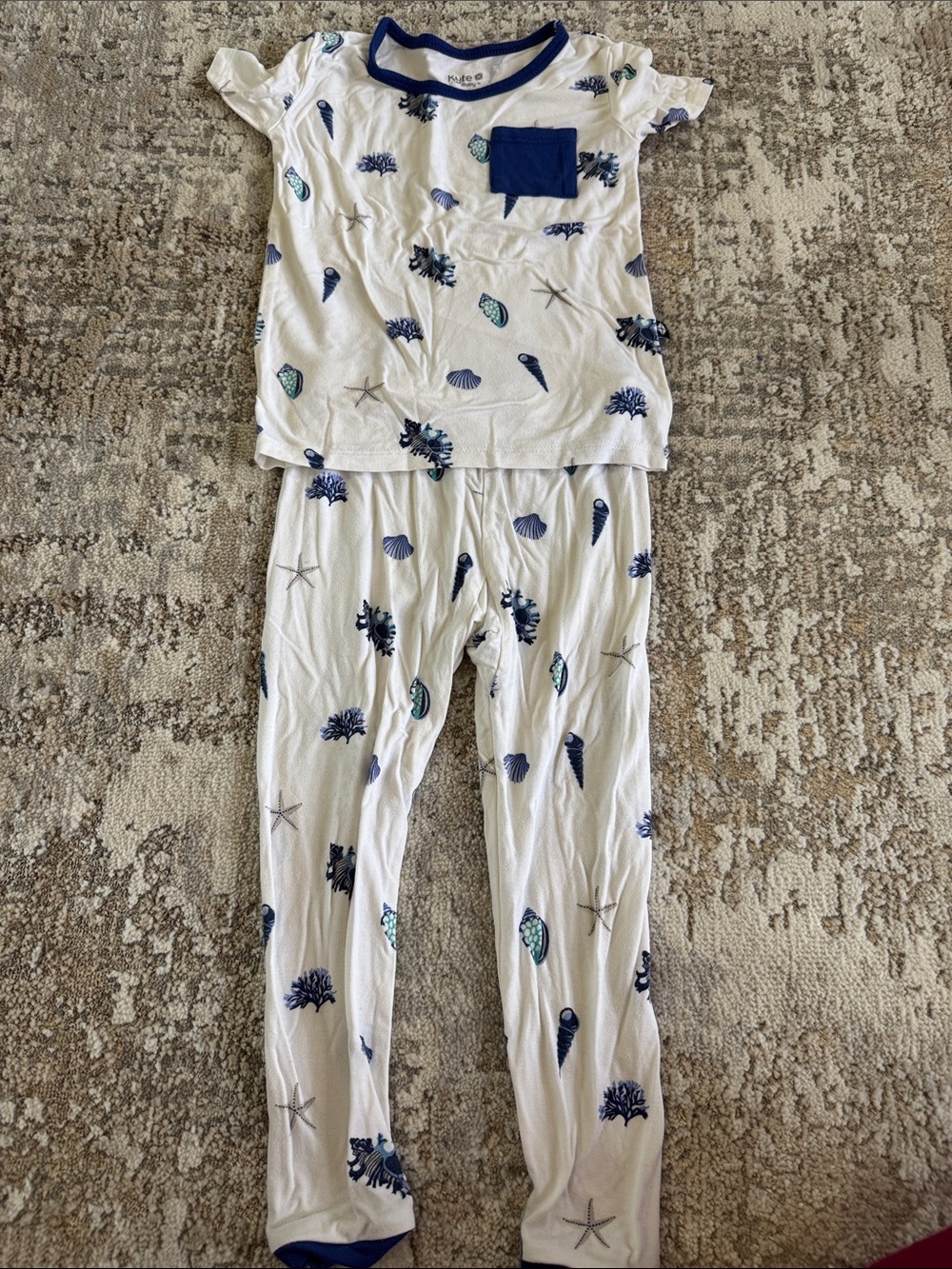 Kyte Baby Shell Print Set 2T - Short Sleeve Long Pants